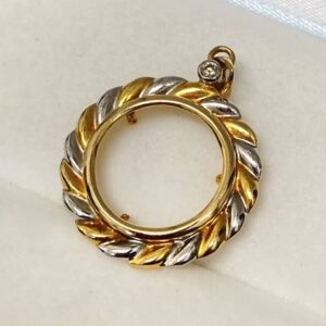 K14 メレダイヤ付きネックレストップフレーム